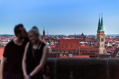 Nuremberg, Germany, June 2015.View of the city from the KaiserBurg Castle.Nuremberg, a city in Bavaria, is distinguished by its medieval architecture, including the fortifications and stone towers of its Altstadt (Old Town).