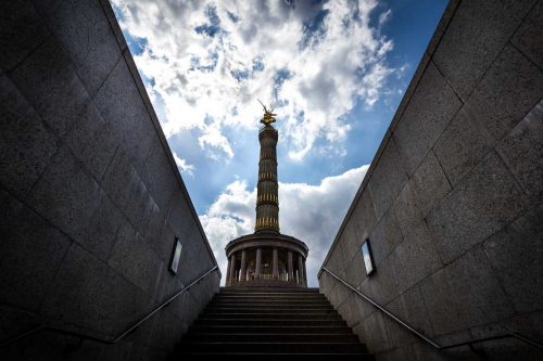 Berlin, June 2015.View of the Siegessaule Monument. Berlin is the capital of Germany, and one of the 16 states of Germany. With a population of 3.5 million people, Berlin is Germany's largest city. It is the second most populous city  and the seventh most populous urban area in the European Union