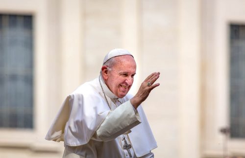 Vatican City, March 22 2017. Pope Francis on Wednesday called for water to be protected as a good for all as he greeted participants in a Vatican conference organised by the Pontifical Council for Culture.