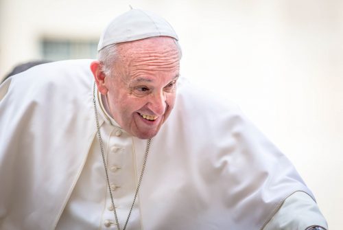 Vatican City, March 22 2017. Pope Francis on Wednesday called for water to be protected as a good for all as he greeted participants in a Vatican conference organised by the Pontifical Council for Culture.