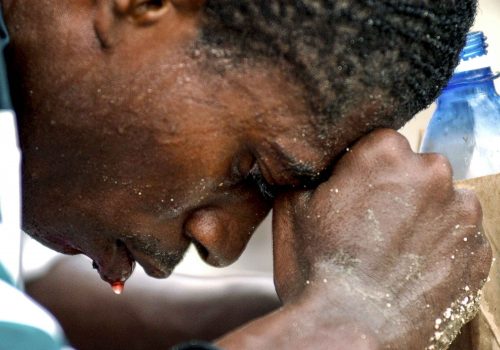 Jul 2004, Port au Prince: football player during an amateur mach
Lorenzo Moscia/GraziaNeri