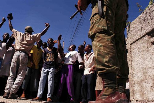 Jan 2005, POrt au Prince. Demonstration agains U.N. mission in Cité Soleil a suburb of Port au Prince
Lorenzo Moscia/GraziaNeri