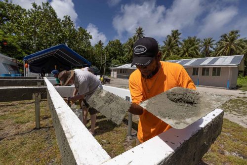 Ebadon island , Marshalls islands. July 2023, images of the tiny island of Ebadon where a community of 80 people live. Located 75 nautical miles from the capital Ebeye.