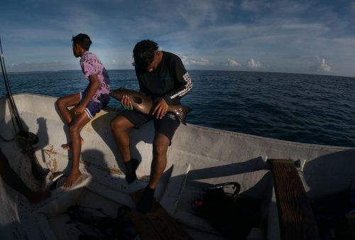 Ebadon island , Marshalls islands. July 2023, images of the tiny island of Ebadon where a community of 80 people live. Located 75 nautical miles from the capital Ebeye.
