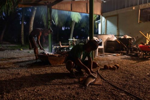 Ebadon island , Marshalls islands. July 2023, images of the tiny island of Ebadon where a community of 80 people live. Located 75 nautical miles from the capital Ebeye.