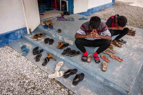 Ebadon island , Marshalls islands. July 2023, images of the tiny island of Ebadon where a community of 80 people live. Located 75 nautical miles from the capital Ebeye.