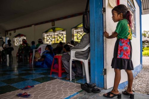Ebadon island , Marshalls islands. July 2023, images of the tiny island of Ebadon where a community of 80 people live. Located 75 nautical miles from the capital Ebeye.