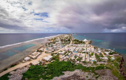 Ebeye, Marshalls Islands, July 2023 The main income for Ebeye residents is from the relatively small number of people employed on the Kwajalein military base. The money earned supports the population of around 15,000 on 80 acres (32 hectacres) of land. Over 50% of the population is estimated to be under the age of 18, and Ebeye is one of the most densely populated places in the world.