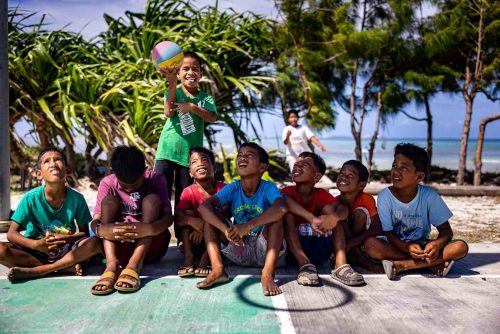 Ebeye, Marshalls Islands, July 2023 The main income for Ebeye residents is from the relatively small number of people employed on the Kwajalein military base. The money earned supports the population of around 15,000 on 80 acres (32 hectacres) of land. Over 50% of the population is estimated to be under the age of 18, and Ebeye is one of the most densely populated places in the world.