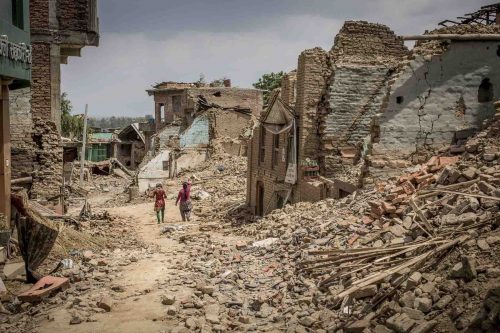 Kathmandu, Nepal, 13 may 2015. El dia despues del terremoto.
