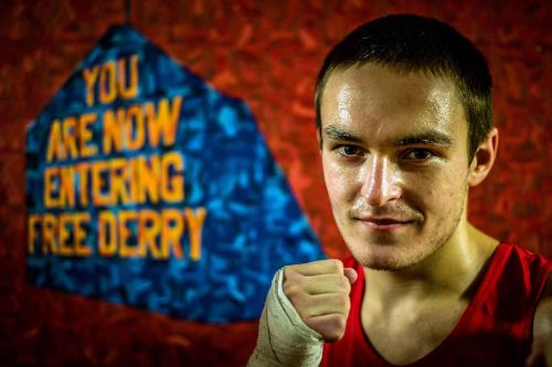 Belfast, Northern Ireland jan 2013. Boxing in Nothern Ireland. young boxer from Immaculata boxing gym.