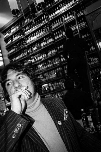 Chilean singer Alvaro Enriquez during an interview at the Liguria restaurant in Santiago de Chile.