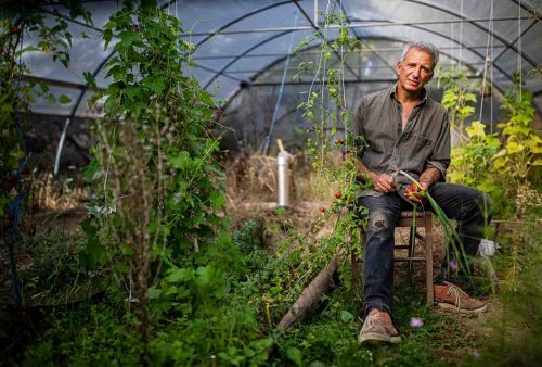 Italy, oct 2020. Jonathan Nossiter, (59) American film director in his home.