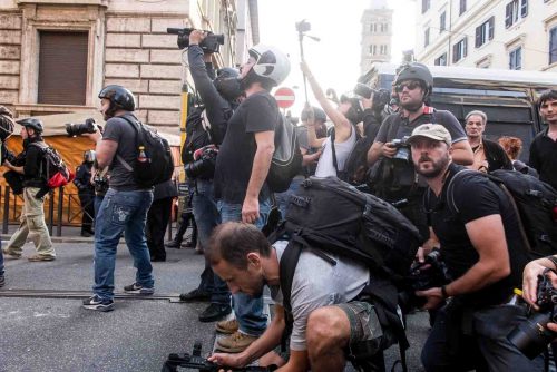 Rome Italy oct 2013. Protest against unemployment, government cuts and construction projects they say take money away from social services.
Organizers estimated that 70,000 people took part in the protest, while authorities placed the number closer to 50,000.