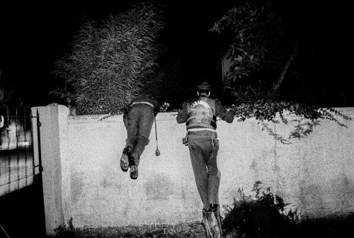 Santiago de Chile, 2003-2006. Two policeman searching for thief afther a house robbery