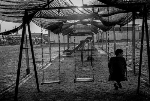 Santiago de Chile, 2003-2006: Man jail. A prisoner contamplating the sunset
Lorenzo Moscia/GraziaNeri