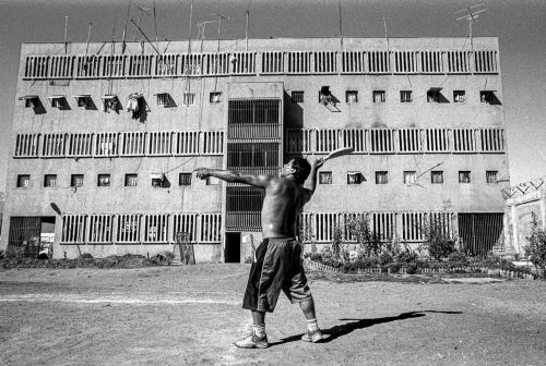 Santiago de Chile, 2003-2006: Top security prison in the little town named Colina 1hour car driving from Santiago. A convict is play tennis